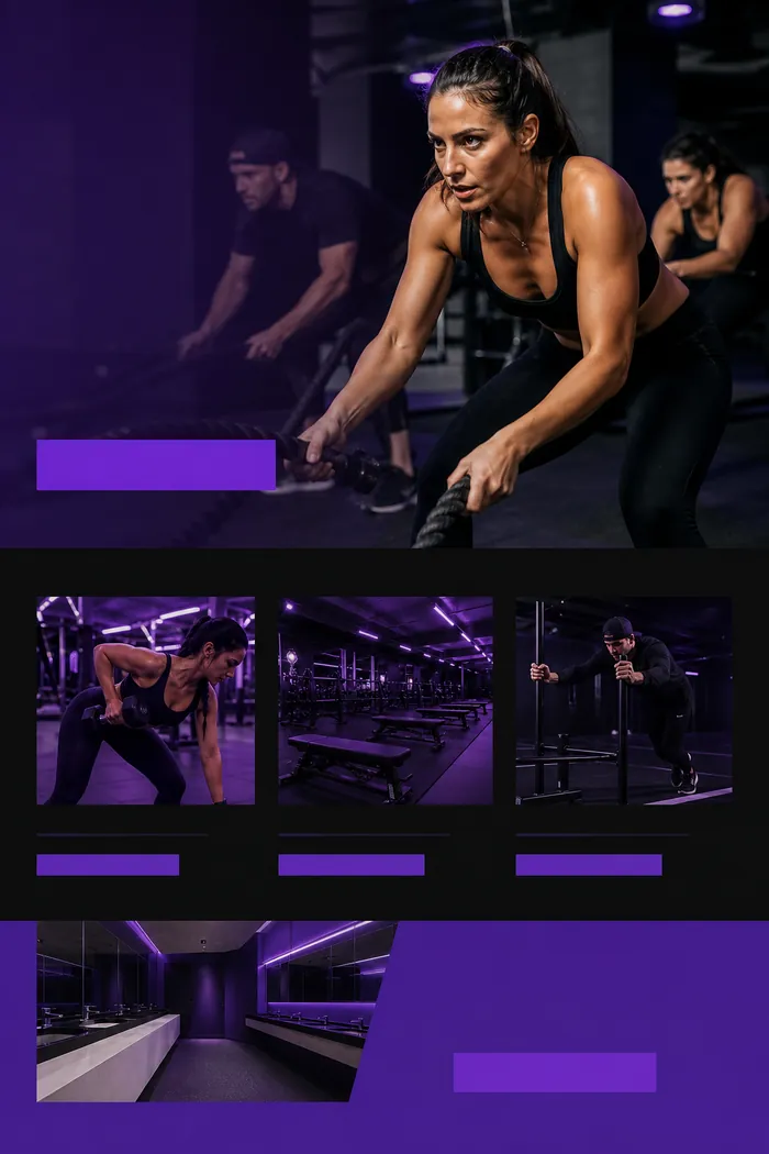 Boutique studio concept, Fitness · Landing page