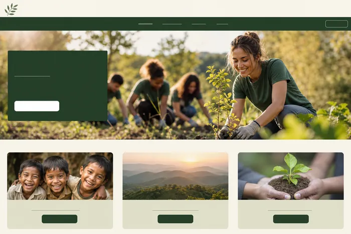 Foundation concept, Nonprofit · Website